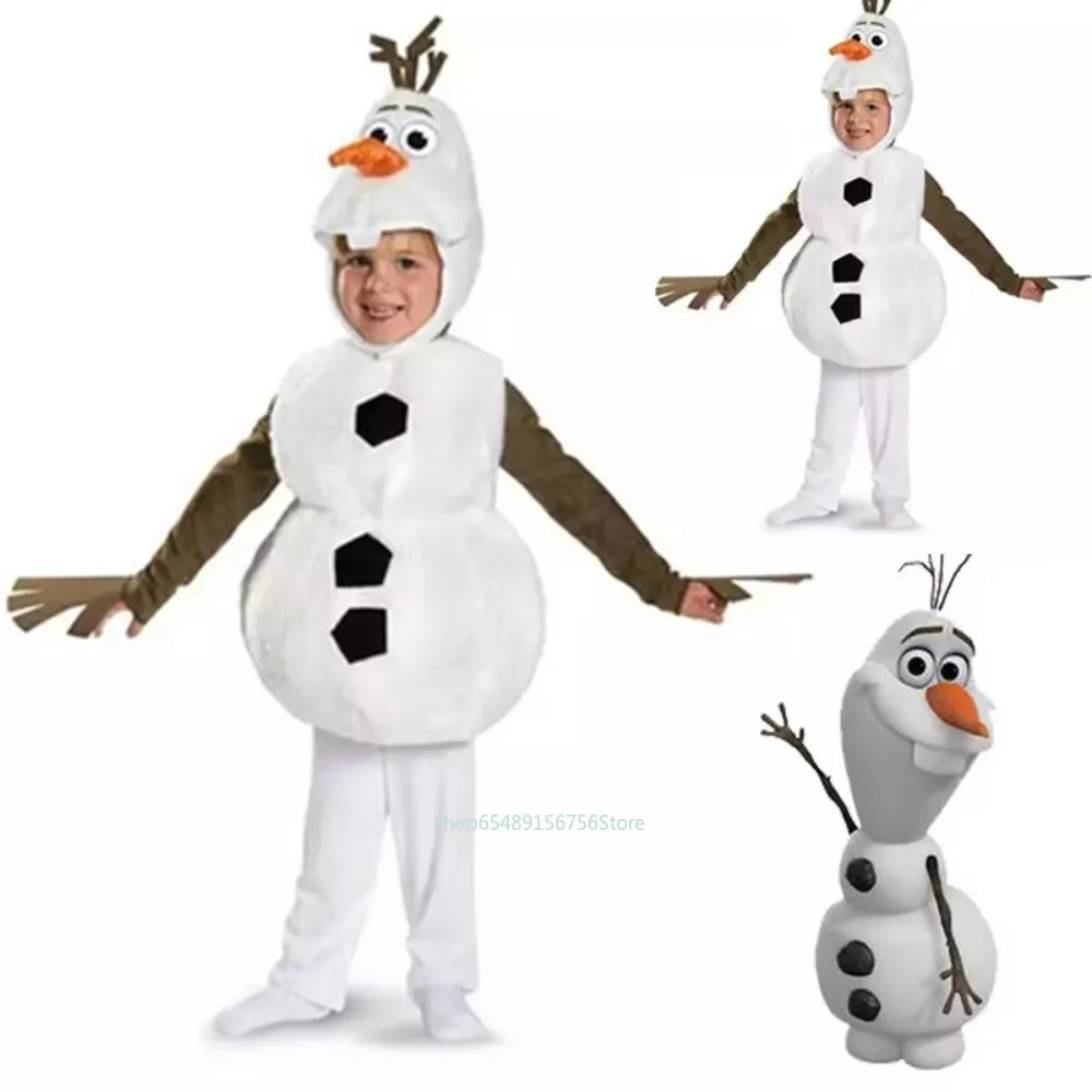 Disney Frozen Olaf Children Clothing Comfy Deluxe Plush Cute Snowman Baby Toddler Kids Costumes Halloween