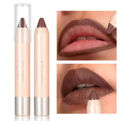 Matte Nude Brown Lipliner Pen Waterproof Lasting Non-stick Cup Plumping Natural Contouring Lipstick