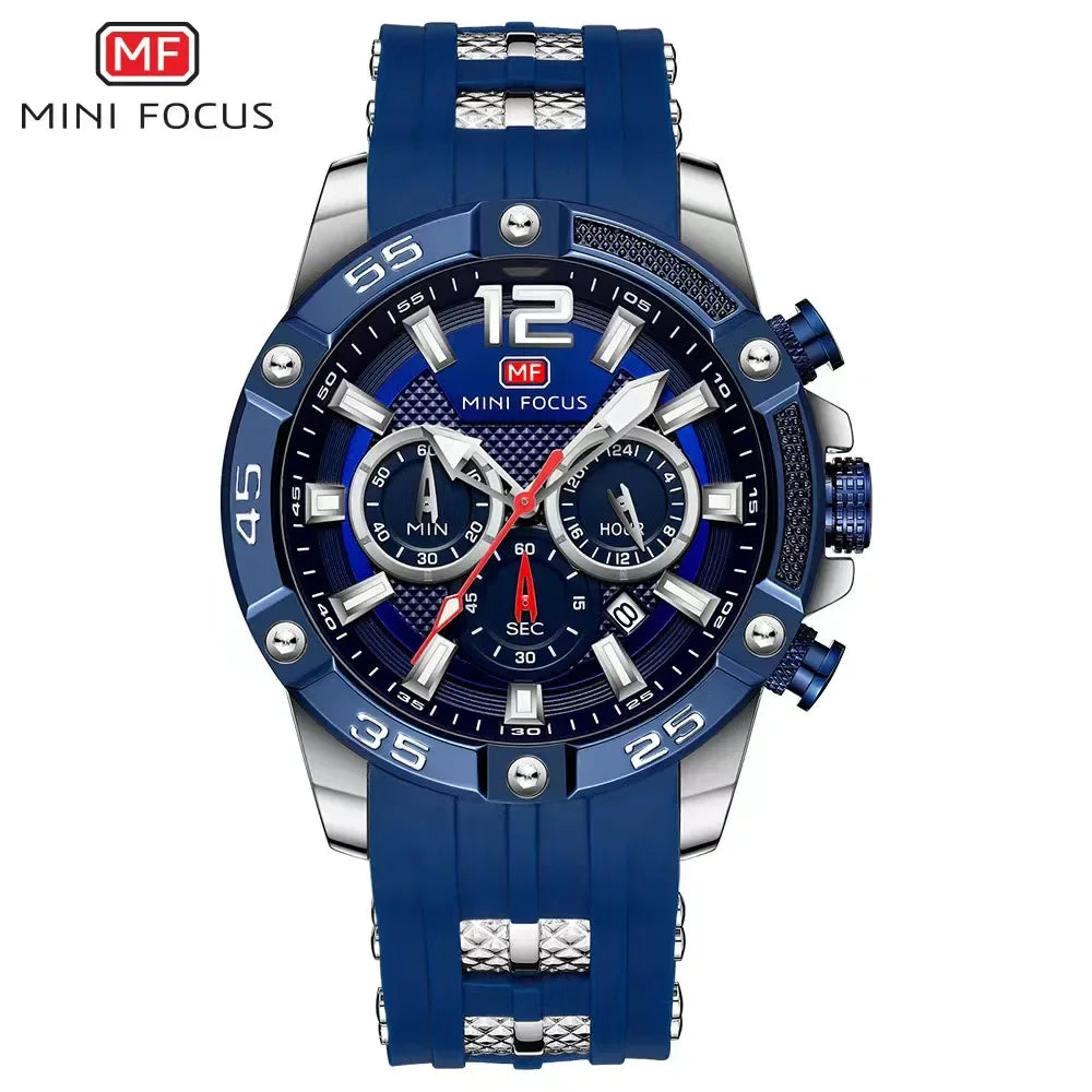 Men s Silicone Waterproof Date Fashion WristWatch Relogio Masculino Watch