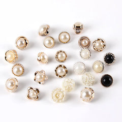Women's Shirts Sweaters Pearl Retro Button Resin Shank Plastic Buttons