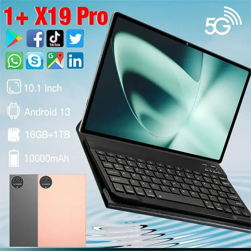 Original Tablet One Plus X19 Pro 16GB+1TB Android PC Tablets 10.1inch 10000mAh Original PC Tablets Global 5G Dual SIM Card