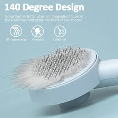 Pet Hair Removal Comb Dog Cat Self Brush Cleaning Slicker Brush Cats Dogs Hair Remover