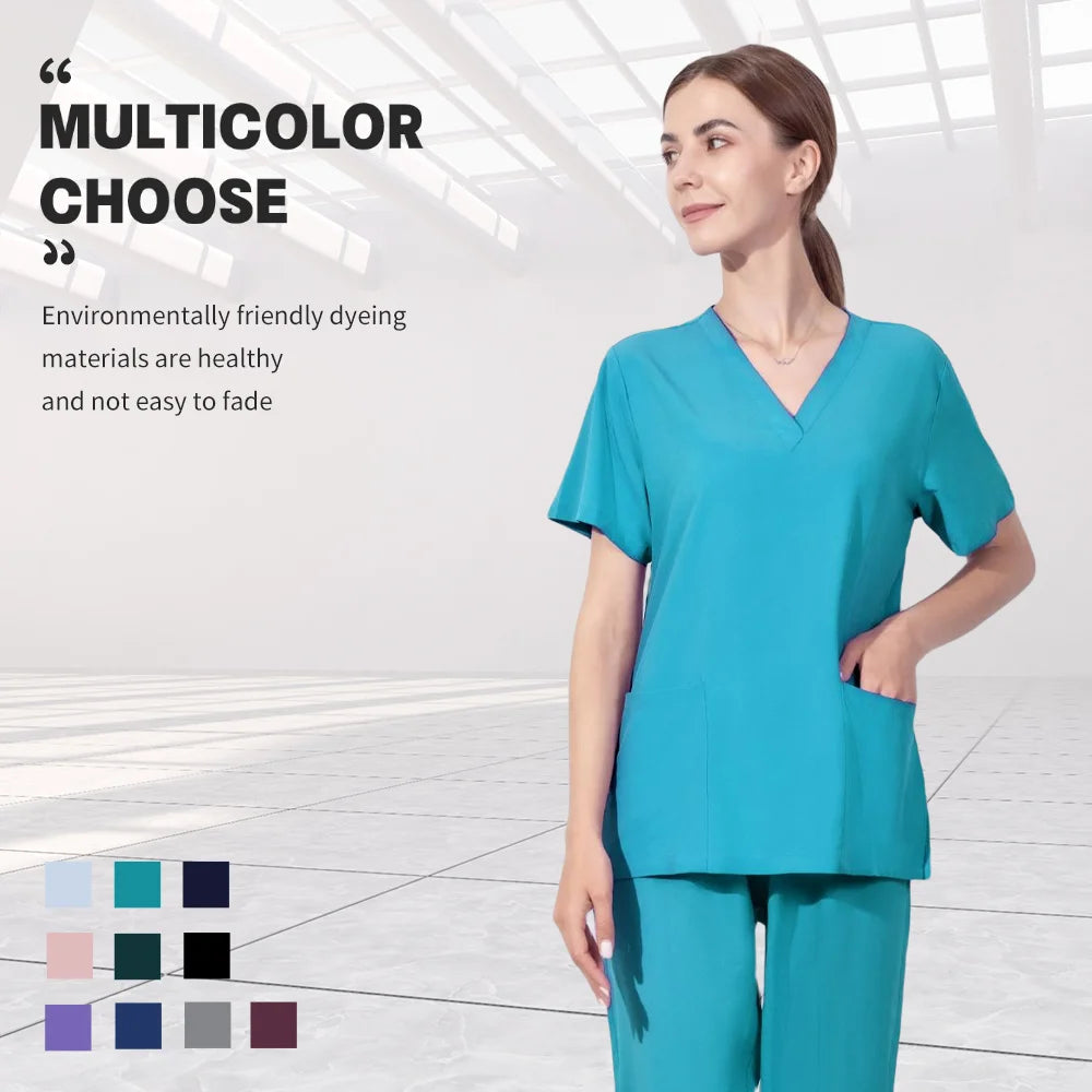 Women Wear Scrub Suits Hospital Doctor Working Uniform