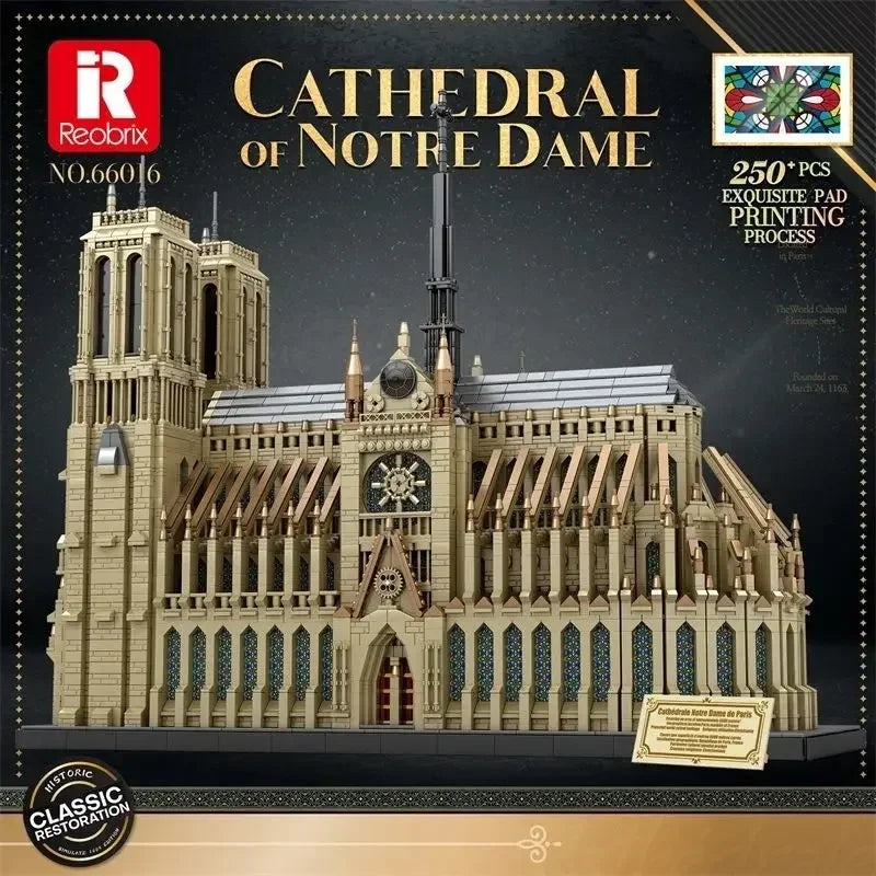 Notre Dame De Paris France Church Museum European City Landmark Architecture Model Building Blocks