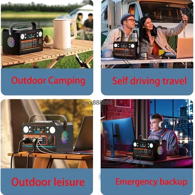 Mobile Outdoor Power Supply 220v, Large Capacity, Portable Home Self Driving, Live Streaming, Camping, Emergency Power Storage