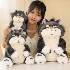 Kawaii Cinderella Lucifer Cat Plush Toys Soft Anime Cartoon Princess Kids Stuffed Animals Doll