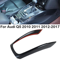 Carbon Fiber Color Car Console Armrest Gear Shift Decoration Frame Cover Trim For Audi Q5 2010 2011 2012 2013 2014 2015-2017
