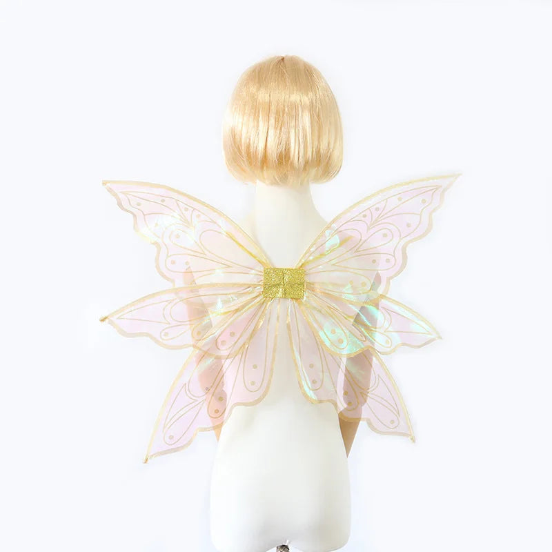 Fairy Wing Costume Elf Angel Butterfly Wings Women Girls Princess Cosplay Halloween Party Dress