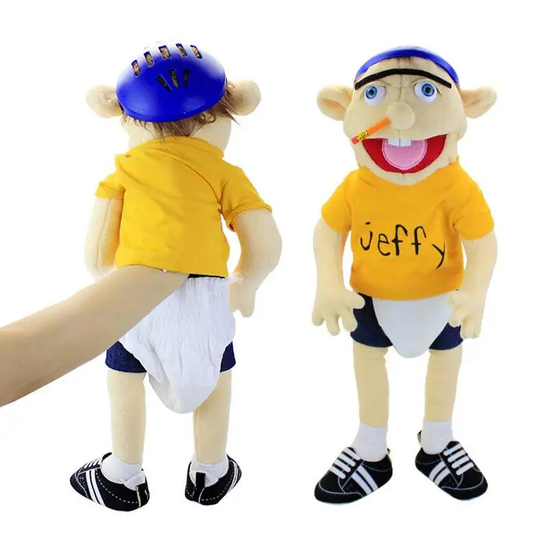 Large Jeffy Boy Hand Puppet Children Soft Doll