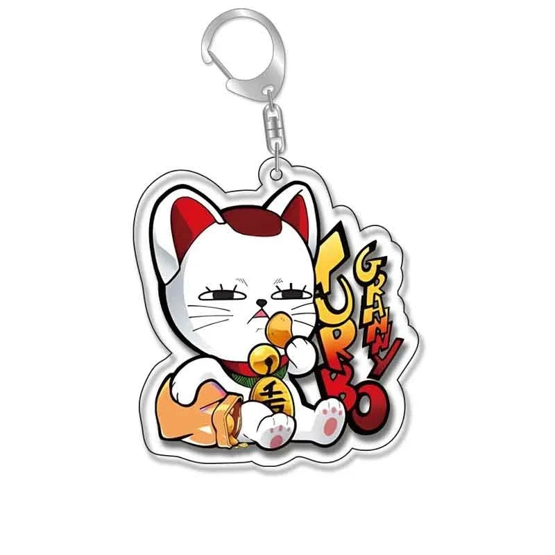 8PCS Anime Dandadan Momocute momo Cartoon Acrylic Key Ring Keychain Jewelry Pendant Friends Children Gift Accessories Bag Charms