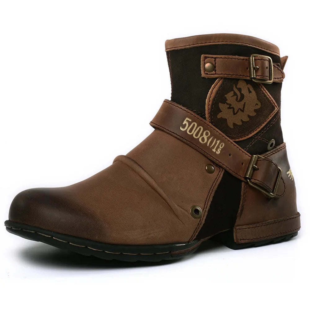 Men's Motorcycle Boots Dress Casual Comfort Western Boot