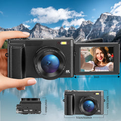 4K Digital Camera Photography Camera 48MP Autofocu Webcam Vlog Video Recorder Compact Cameras