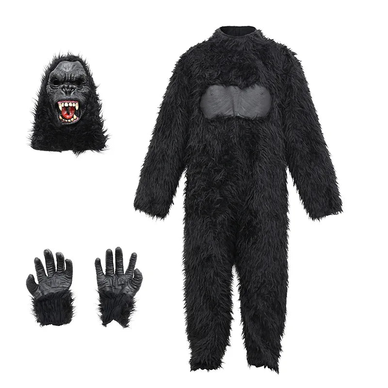 Children Halloween Animal Stuffed Chimpanzee Cosplay Costume