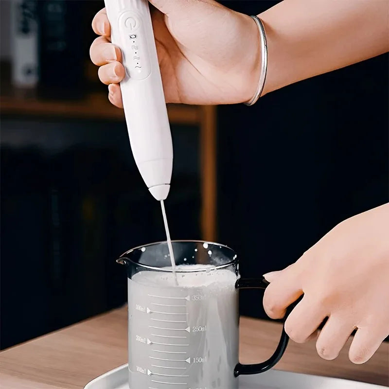 Kitchen Accessories Coffee Stirrer Baking Mixer USB Charging Electric Egg Beater 2-in-1 Double Head Milk Whisk Tools Gadgets Bar