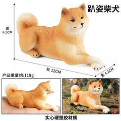 Children Solid Simulation Wild Animal Model Chaigou Corgi Pet Dog Model Gift Toy Cognitive Display