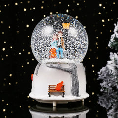 Sky City Music Box Automatic Snowfall Crystal Ball Birthday Gift Resin Crafts Desktop Ornament