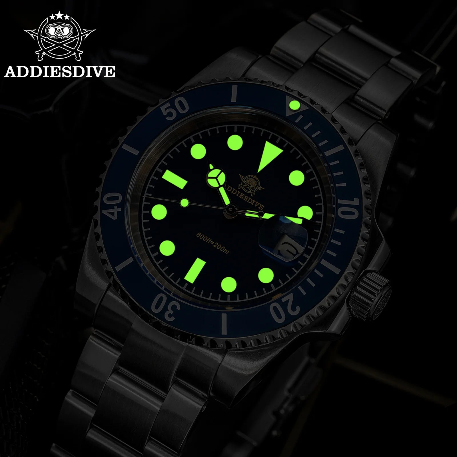 Watches For Men 41mm Quartz Wristwatch Automatic Date Diver Men's Watch