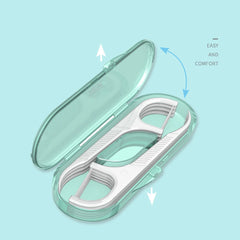 Floss Toothpick Set Plastic Interdental Brush Anti Slip Handle Dental Floss Portable Teeth Flosser Cleaner with Storage Case