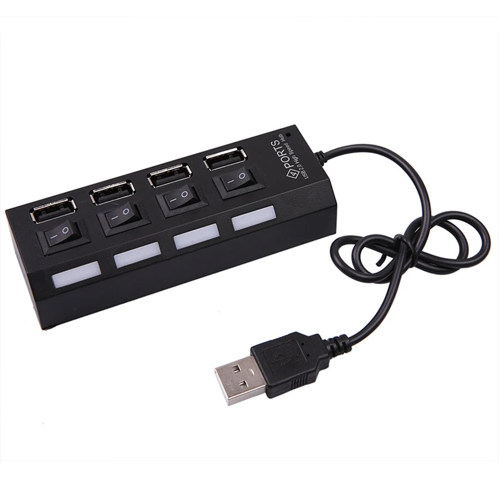 USB Splitter 4 Port Multiple Expander Docking Stations USB 2.0 Type C Hub OTG Adapter for Laptop