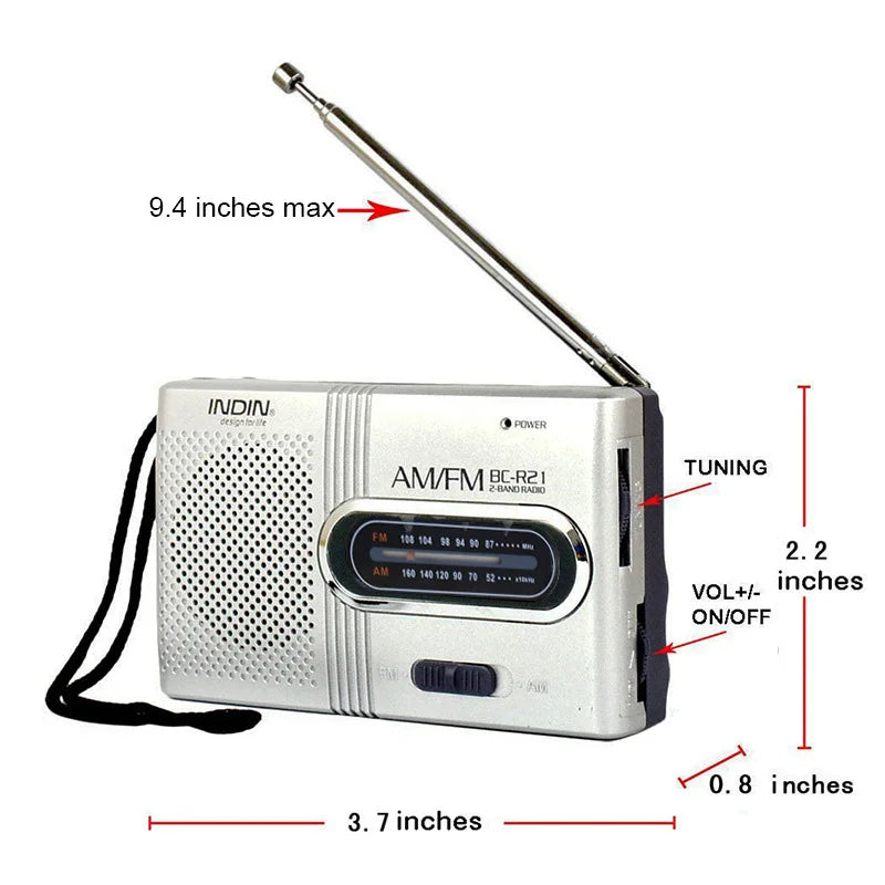 New Portable Elderly Pocket Mini Radio Built-in Speaker