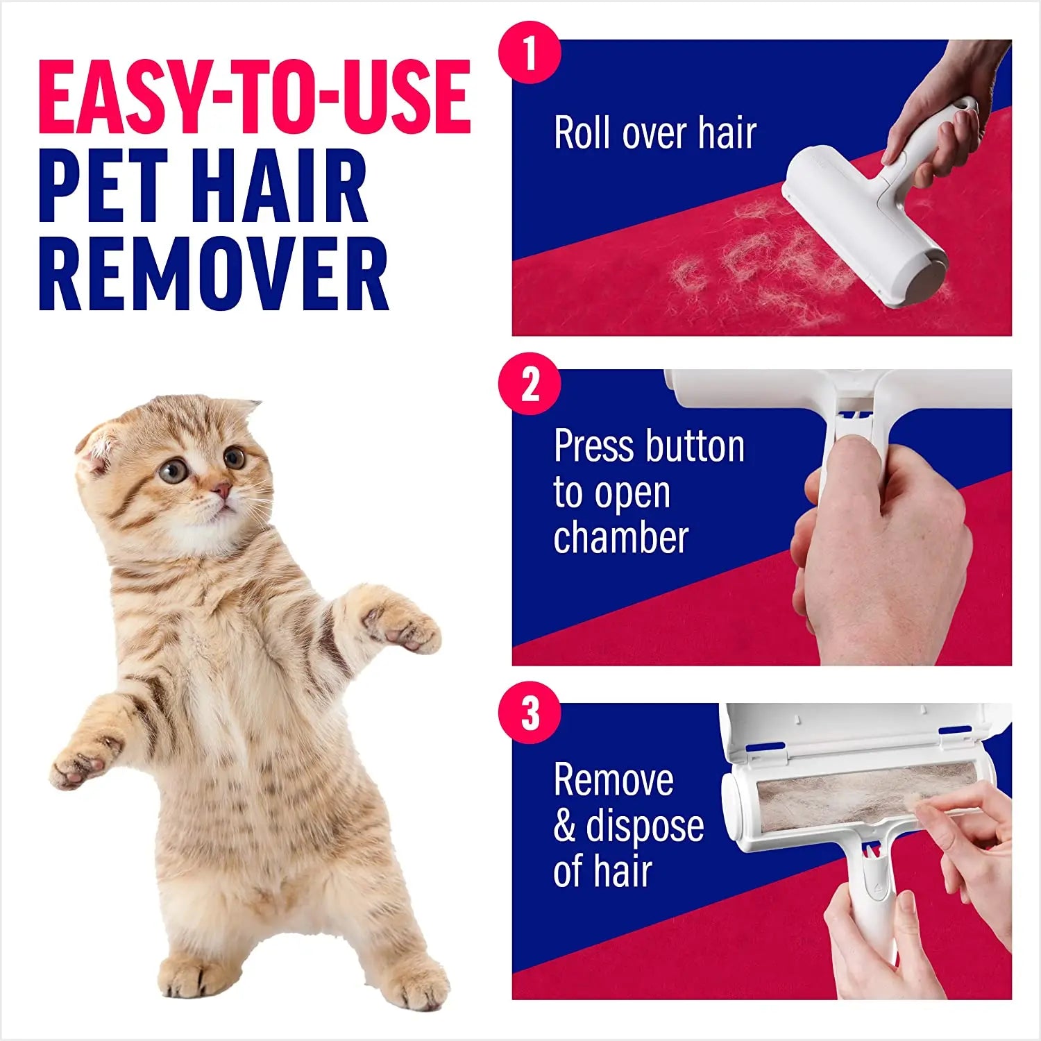 Pet Hair Remover Roller - Dog & Cat Fur Remover