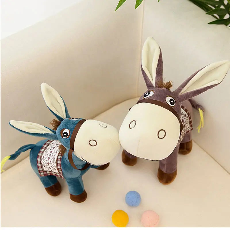 Creative Stuffed Donkey Doll Cute Animal Soft Plush Toy for Children Birthday Gift Decor Home