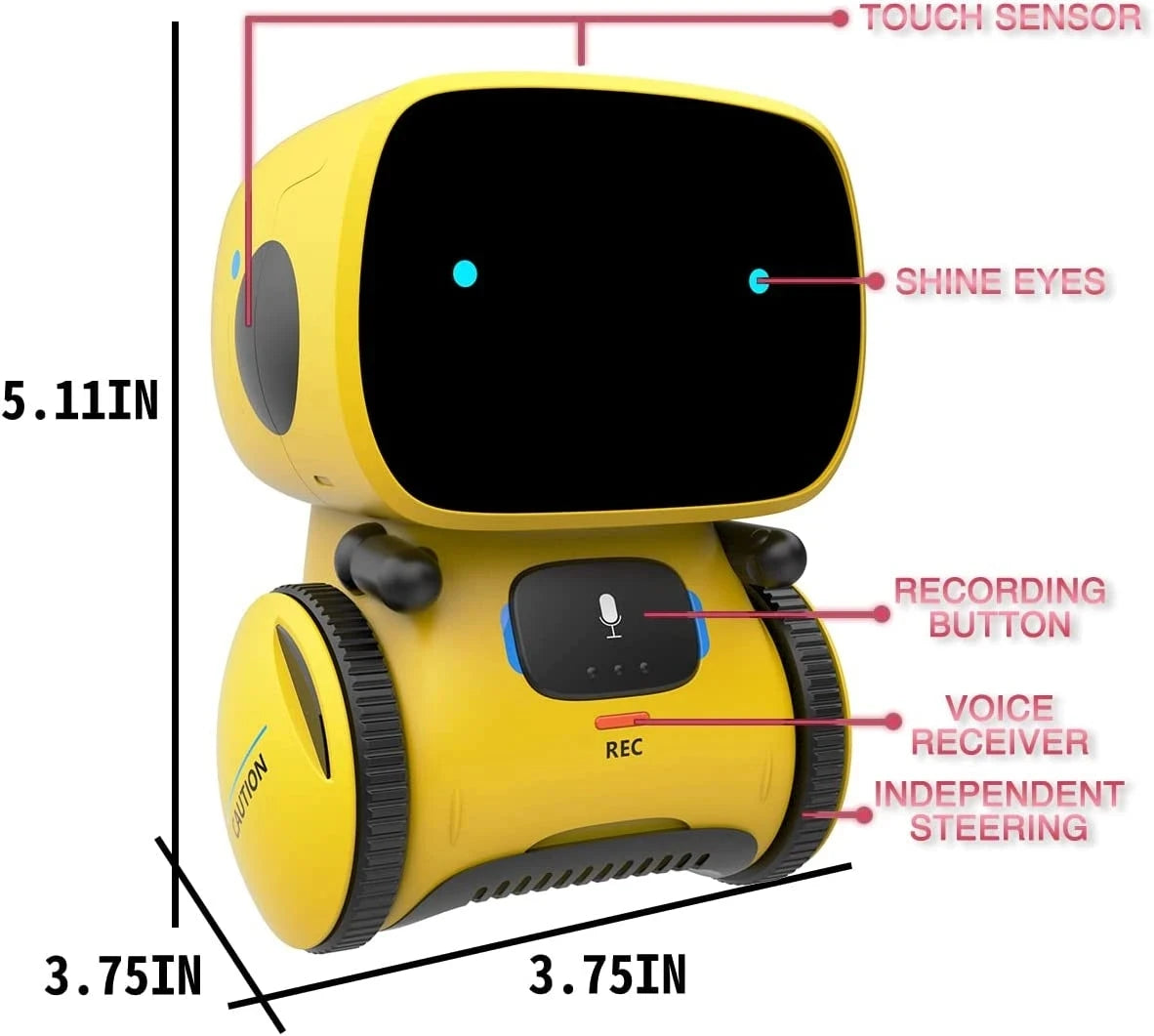 Emo Robot Smart Robots Dance Voice Command Sensor, Singing, Dancing, Repeating Robot Toy for Kids