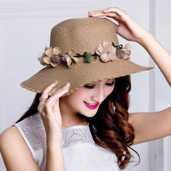 Sun Grass Hat Beach Flower Rope Women's Fashion Accessories Designer Hat