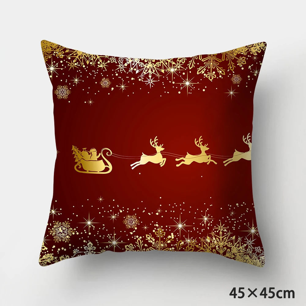 Christmas Cushions Happy New Year 2022 Wedding Decor Patterns from  Home  Gifts