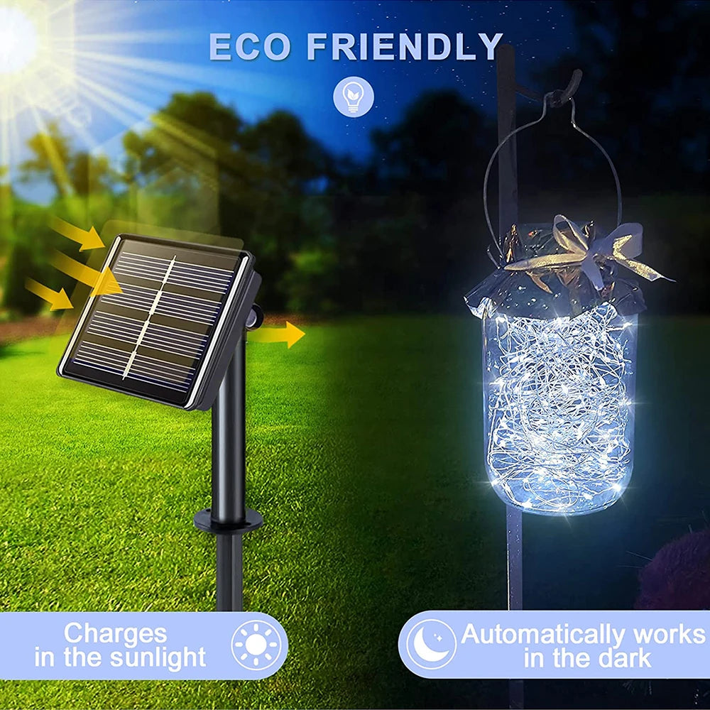 Solar Light String Fairy Lamp LED Garland Outdoor Waterproof For Camping Garden