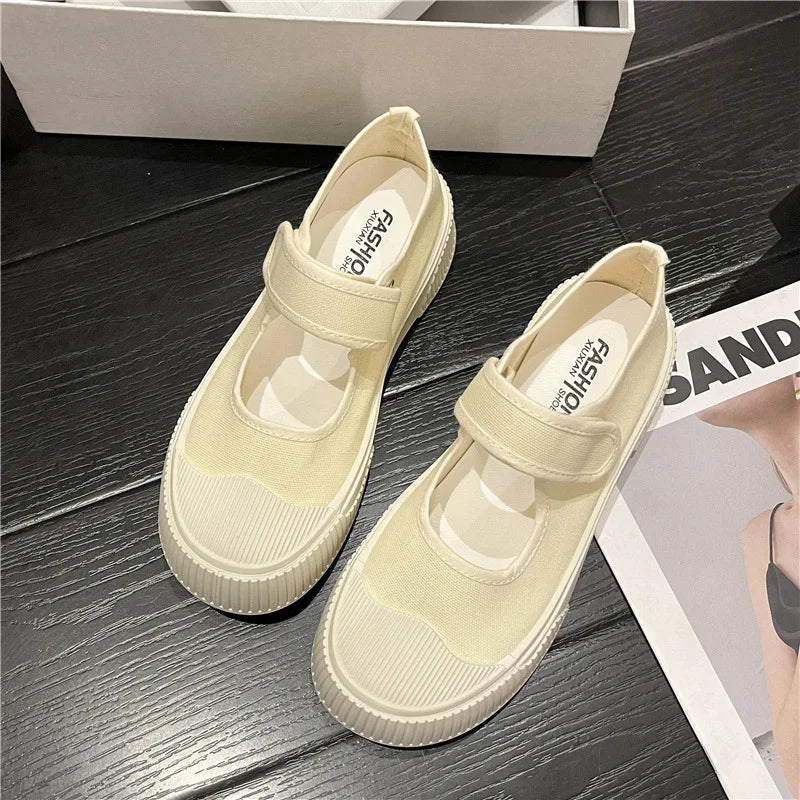 Women's Shoes Canvas Loafers Women's Design Sense Sneakers Slip-on Flat-bottom Casual Platform Shoes