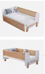 Wooden Children Queen Bed Frame Cradle Storage Extended Multi Function Baby Crib Kid's Furniture