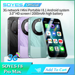 SOYES F8 Pro Max Mini Android8.1 Smartphone 3.0 Inches 2000mAh Face ID Dual SIM Standby Play Store 3G Little Phone