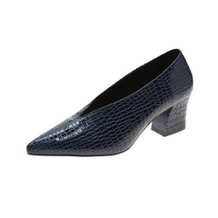 Single Shoes Women All-match Retro Women's Thick Heel Spring