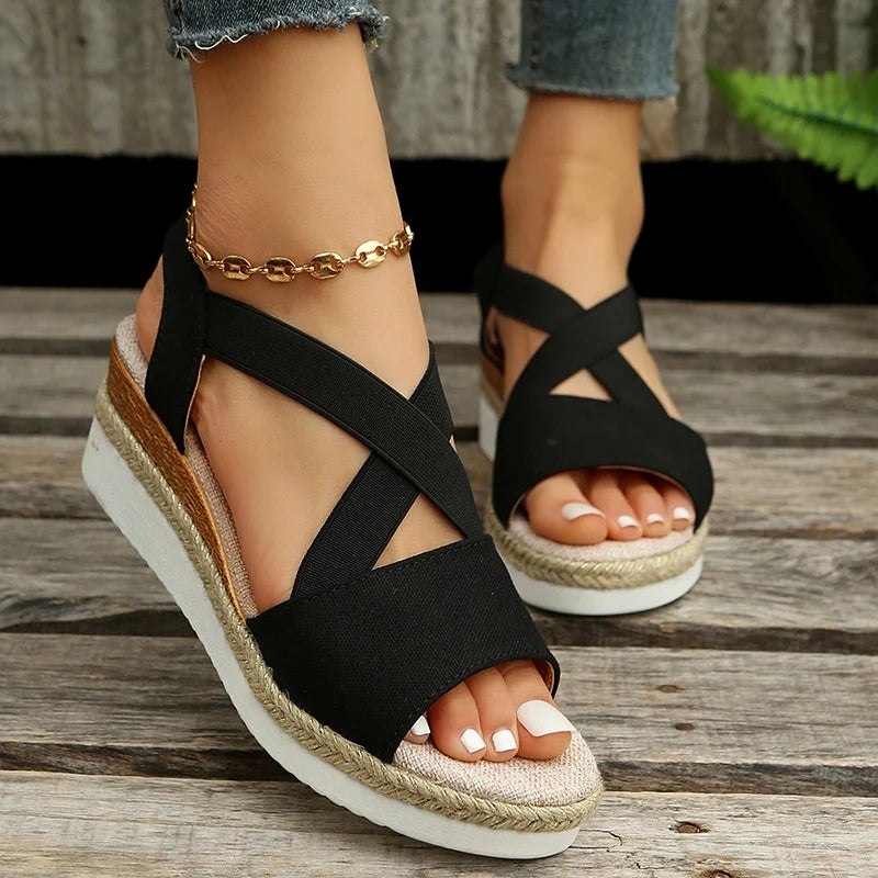 Fashion Summer Wedge Sandals for Women Lightweight Platform Gladiator Shoes