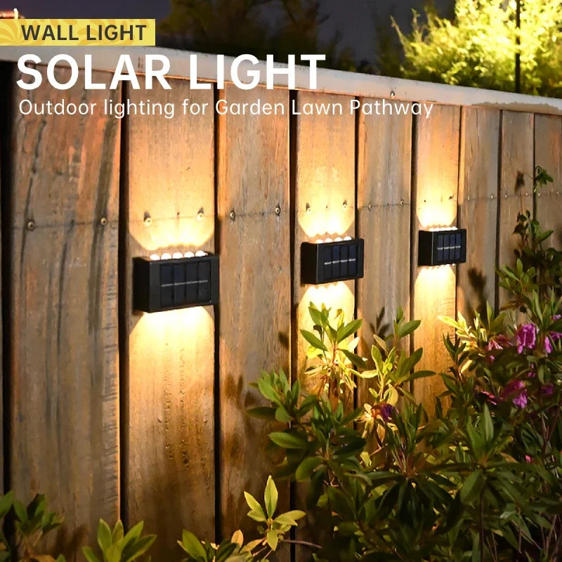 Solar Light Outdoor Lighting Waterproof Solar Wall Light for Courtyard Street Landscape Garden Decoration