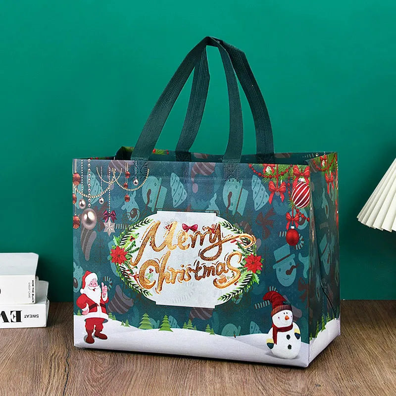 Merry Christmas Gifts Bags Santa Elk Non-woven Candy Gift Packaging Tote Bag Xmas New Year Party Decor Noel Shopping Pouch