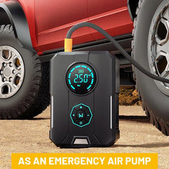 Air Pump Portable Air Compressor Power Bank Car Battery Jump Starter Auto Tire Inflator