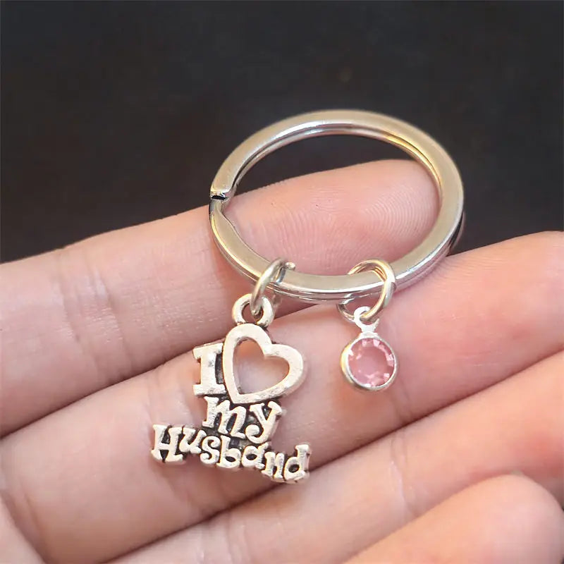 Unique Keychain I Love My Husband Wife Keyring Lover Pendant Women Man Jewelry