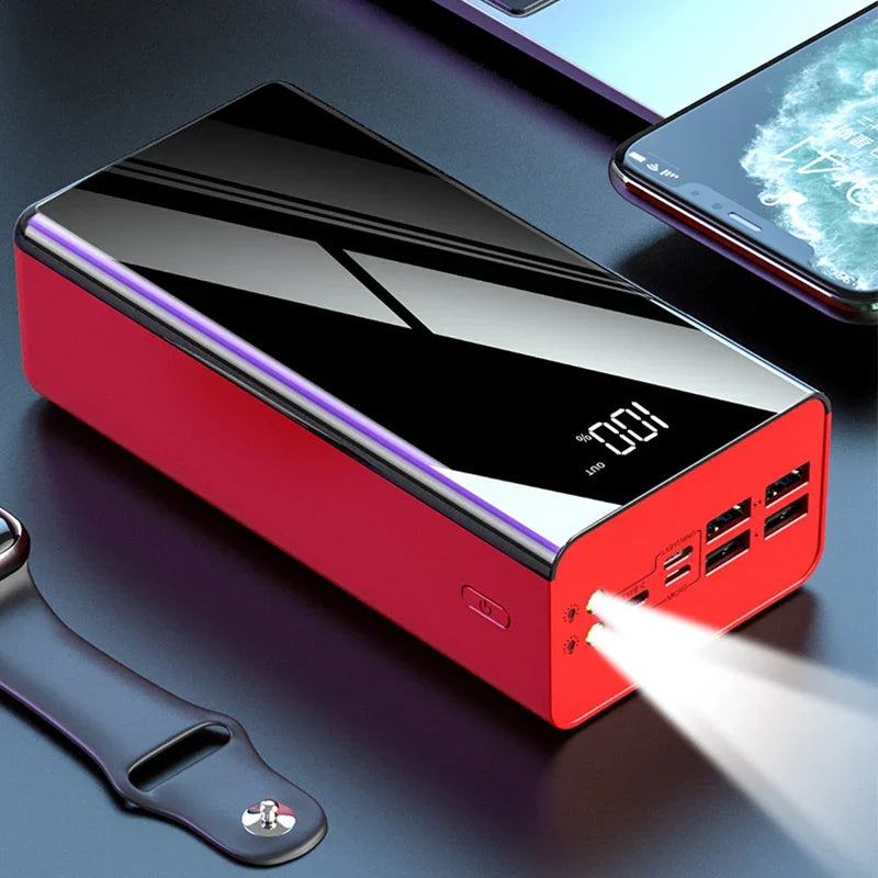 Power Bank 50000mAh Powerbank Large Capacity Portable Charger External Battery Power Banks Digital Display Power Bank Universal