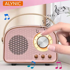 Alynic Retro Bluetooth Speakers Cute Mini RGB Lights Portable Wireless Speakers