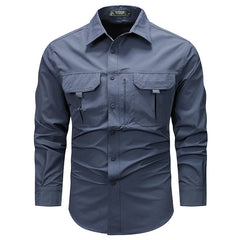 Men's casual loose long-sleeved shirt