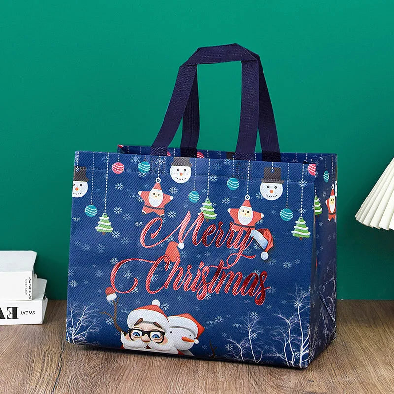 Merry Christmas Gifts Bags Santa Elk Non-woven Candy Gift Packaging Tote Bag Xmas New Year Party Decor Noel Shopping Pouch