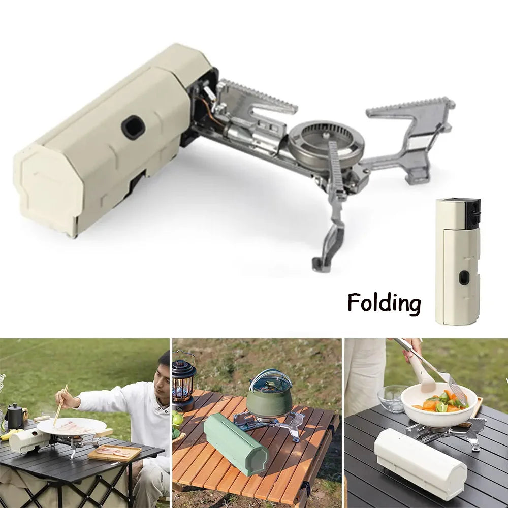 Portable Folding Stove 2600W Camping Gas Stove Outdoor Hiking BBQ Travel Cooking Grill Cooker Cassette Stove