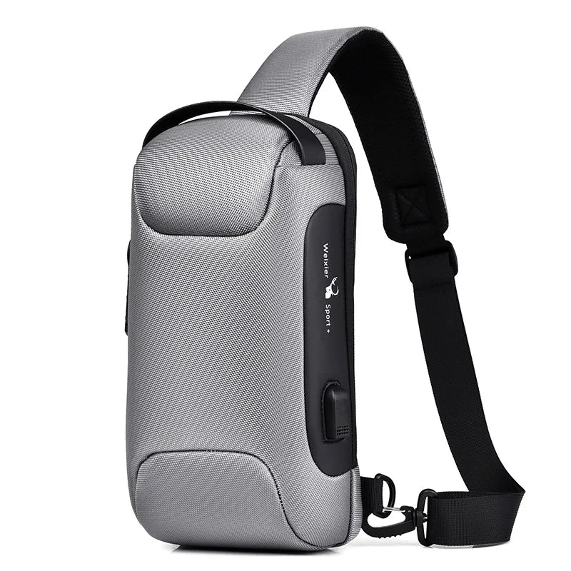 Men's Chest Bag Waterproof Crossbody Bag Multifunction Anti-theft Travel Bags