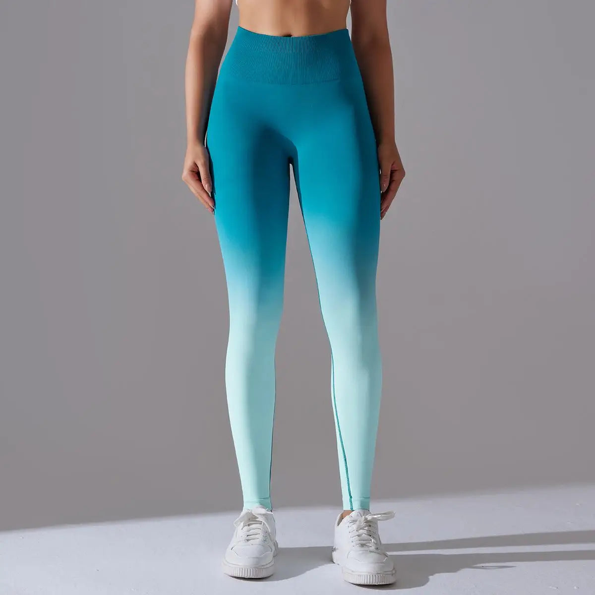 Seamless Leggings Ombre Fitness Exercise Running Workout Pants Push Up Butt Scrunch Yoga Pants