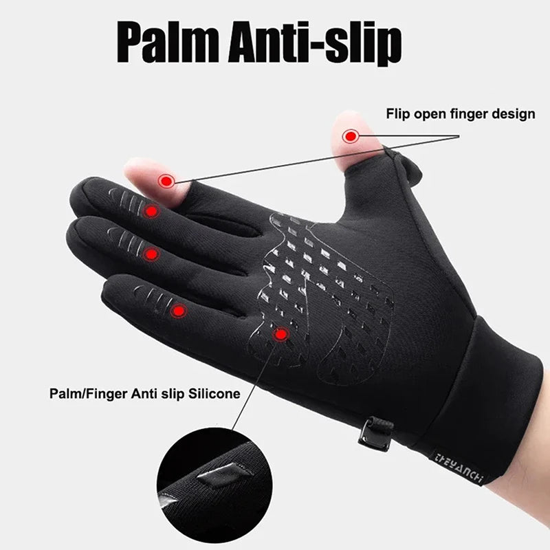 Winter Gloves Waterproof Thermal Sport Glove For Men Women Running Cycling Driving Hiking Touch Screen Warm Gloves