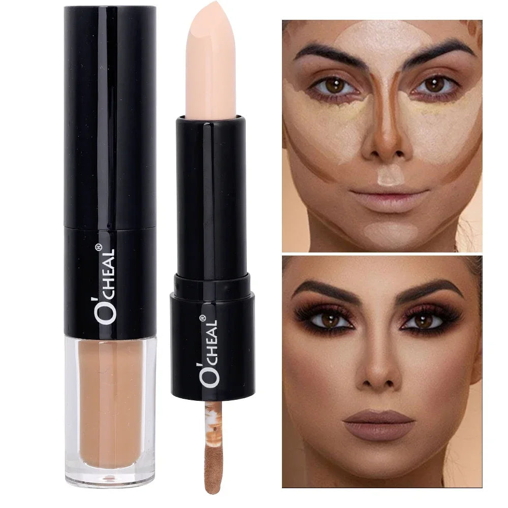 Face Brown Bronzer Contour Stick Double-headed Brightening Face Make Up Pen Smooth Contour Shadow Highlight Concealer Cosmetics