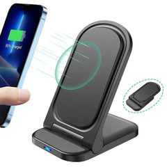 Fast Wireless Charger Stand Pad for iPhone  Foldable Wireless Charging Station