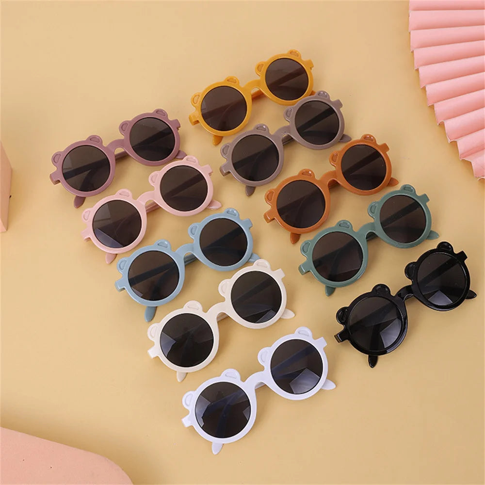 Fashion Children Sunglasses Classic Round Cute Bear Cartoon Sunglasses Girls Boys Kids Sun Glasses UV400 Eyewear Baby Glasses